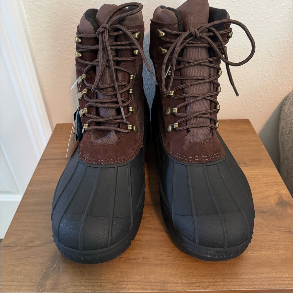 totes Men's Brown and Black Boots